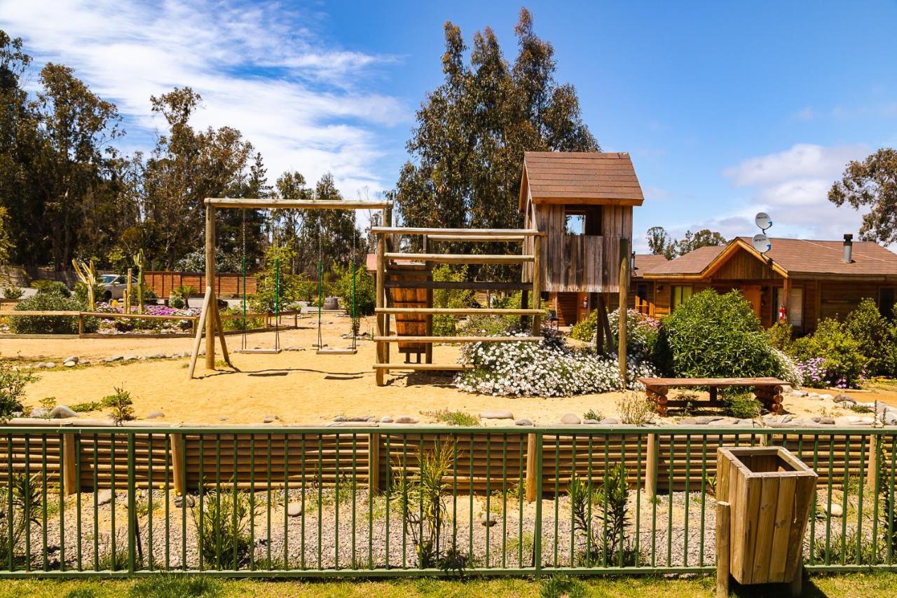 Cabaña en Tunquén, bosque, piscina y vista al mar Extérieur photo